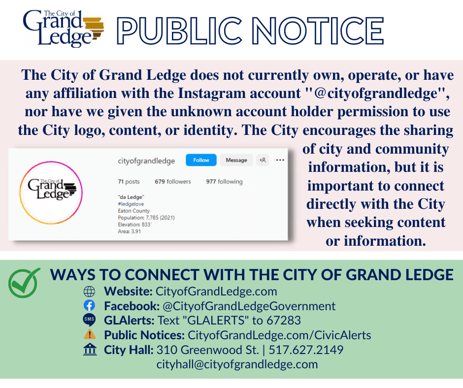 PUBLIC NOTICE - Instagram Account