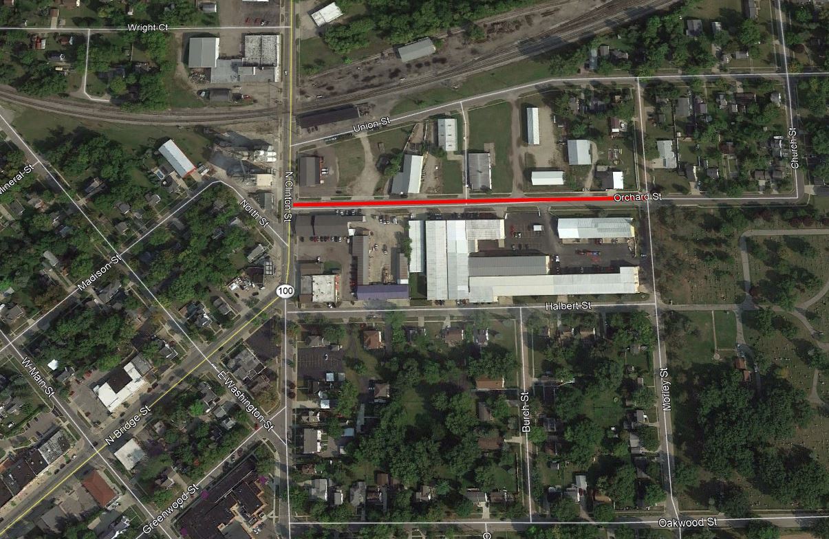 2021 Orchard Street Construction Area, M100 to Morley