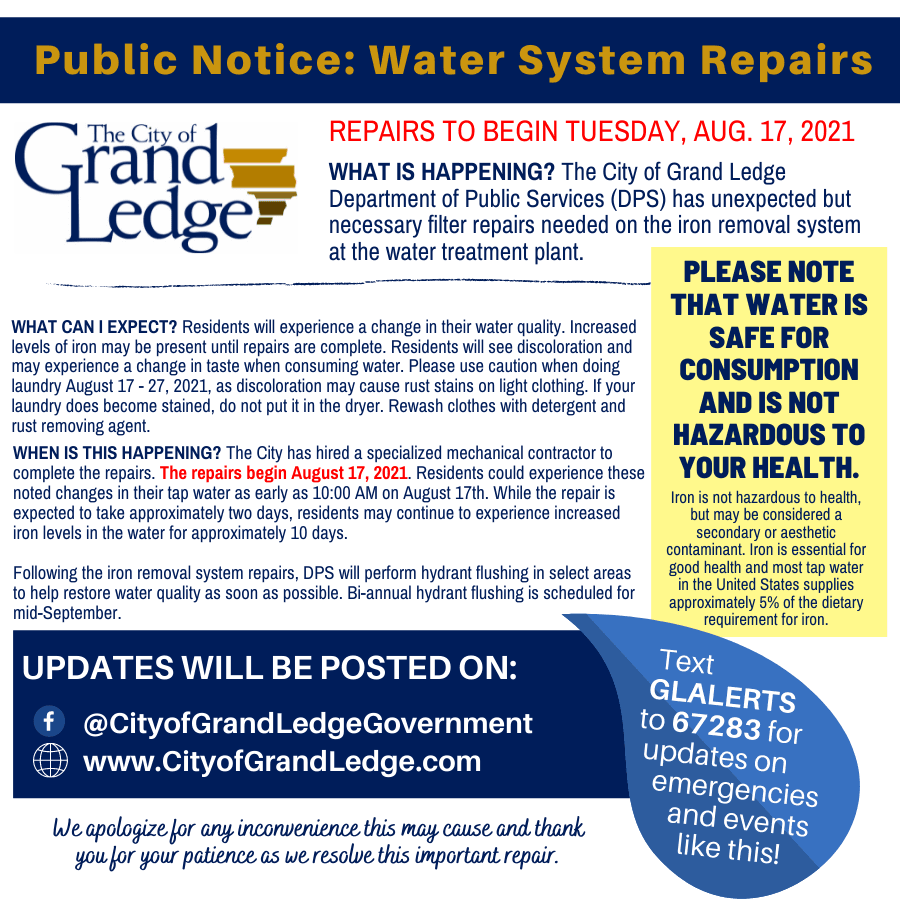 Iron Filter Repairs Aug 2021