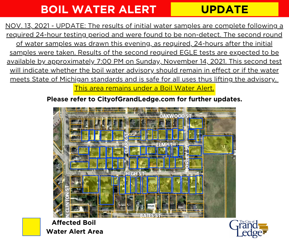 BOIL WATER ALERT - 2nd Notice Update - FB 11-13-2021
