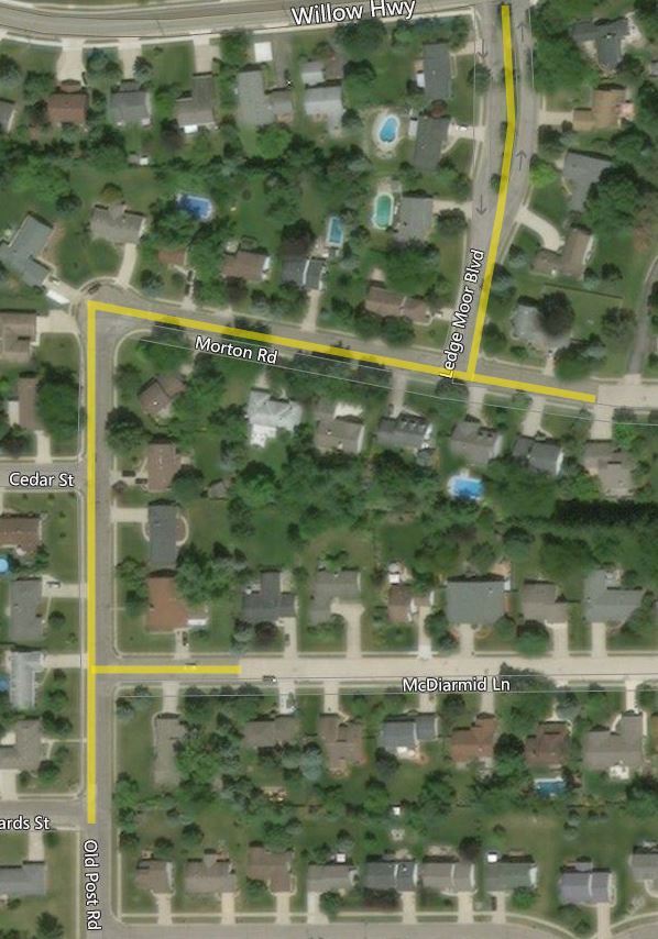 Ledge Moor and Old Post Project Map