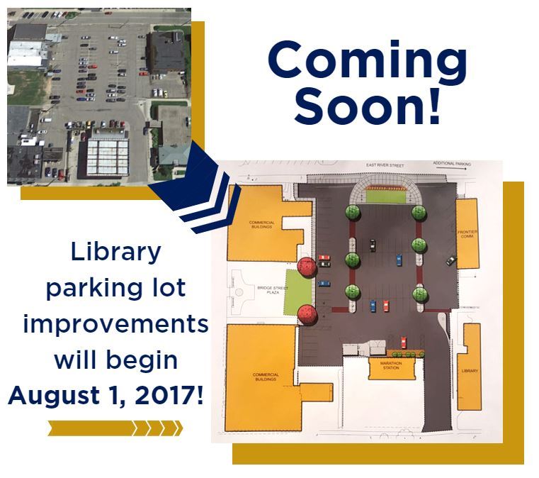 Library Parking Lot Improvements Begin August 1, 2017