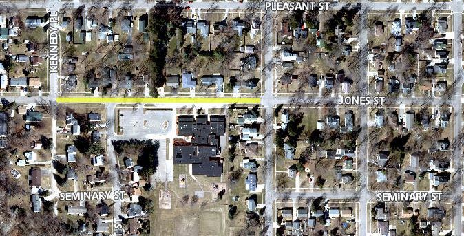 Jones Street Reconstruction Project Map